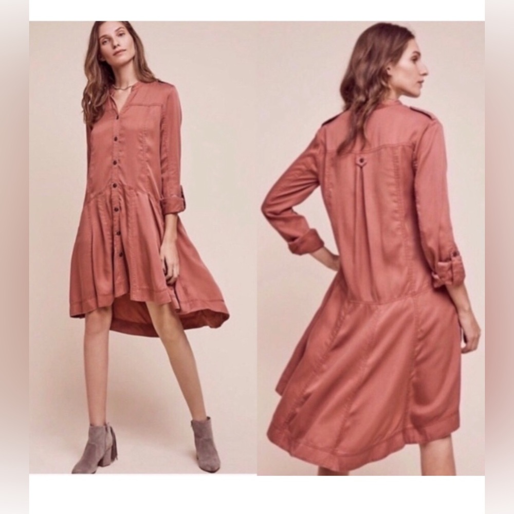 Anthropologie holding horses mariona mauve shirts dress. . Size 6